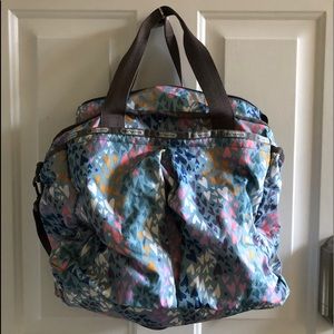 LeSportsac Diaper Bag - Blue w Hearts